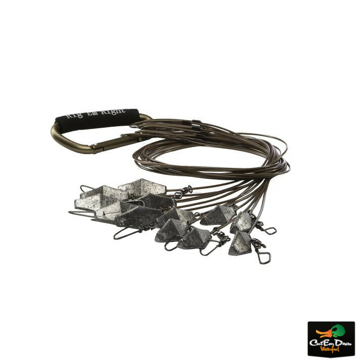 RigEm Right Waterfowl Xtreme Coated Cable Duck Decoy Anchor Rigs Weights
