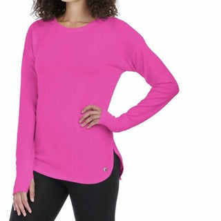 Ideology Women's Heathered Long Sleeve Top Purple Size Small