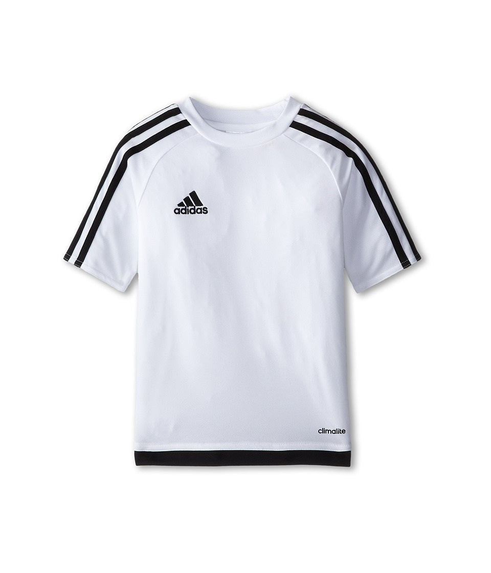 Camiseta Adidas Estro 15 Infantil Branca/Preta Tamanho Juvenil
