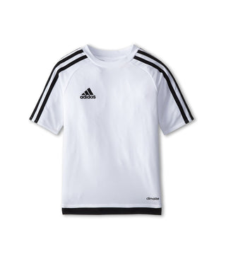 Camiseta Adidas Estro 15 Infantil Branca/Preta Tamanho Juvenil