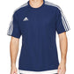Camiseta Adidas Estro 15 Infantil Azul Escuro/Branco Tamanho Juvenil