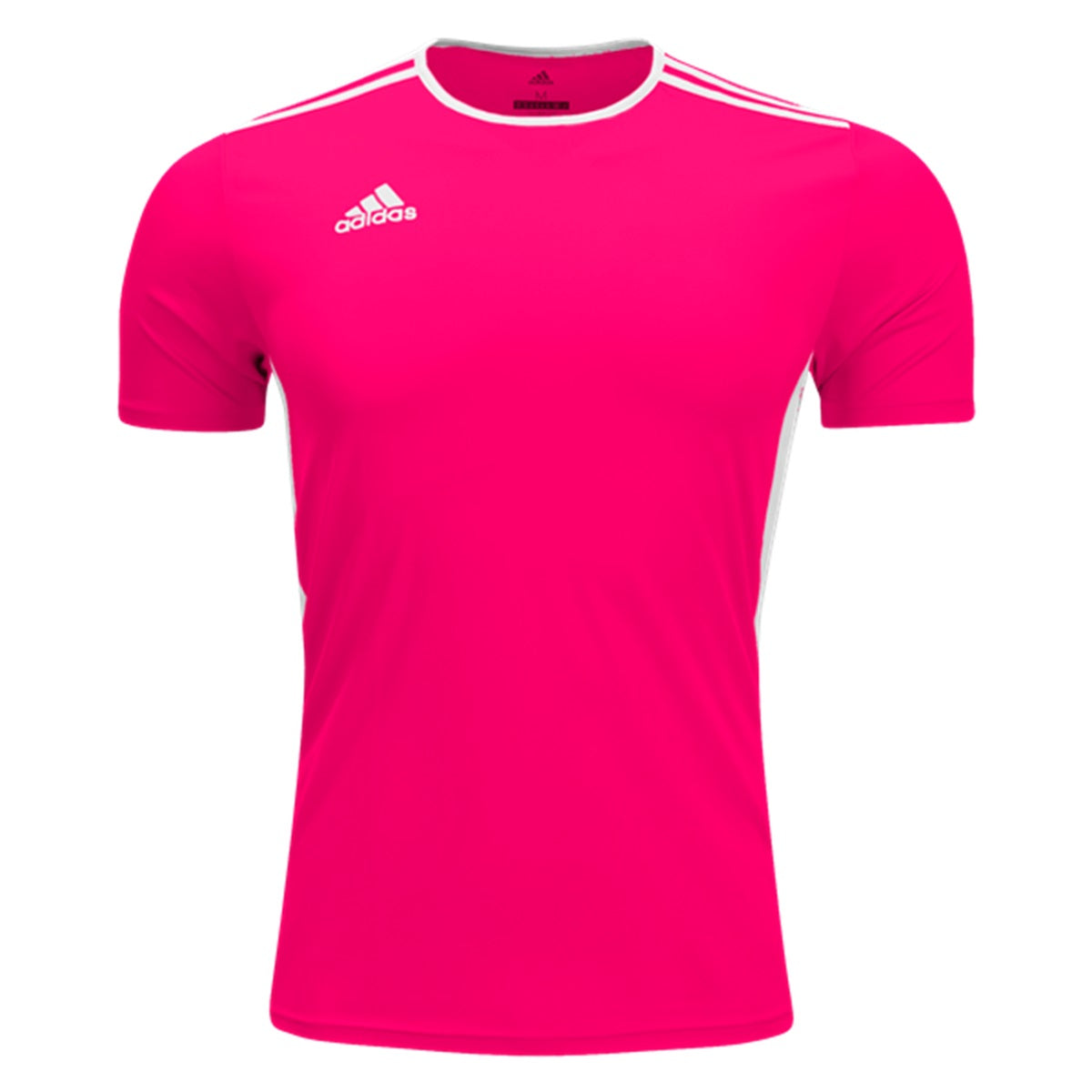 Camiseta Adidas Estro 15 Infantil Rosa Solar/Branco Tamanho Médio