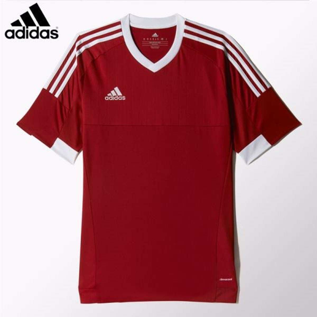 Camiseta Adidas Tiro 15 Infantil Vermelha/Branca Tamanho Juvenil