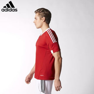 Camiseta Adidas Tiro 15 Infantil Vermelha/Branca Tamanho Juvenil