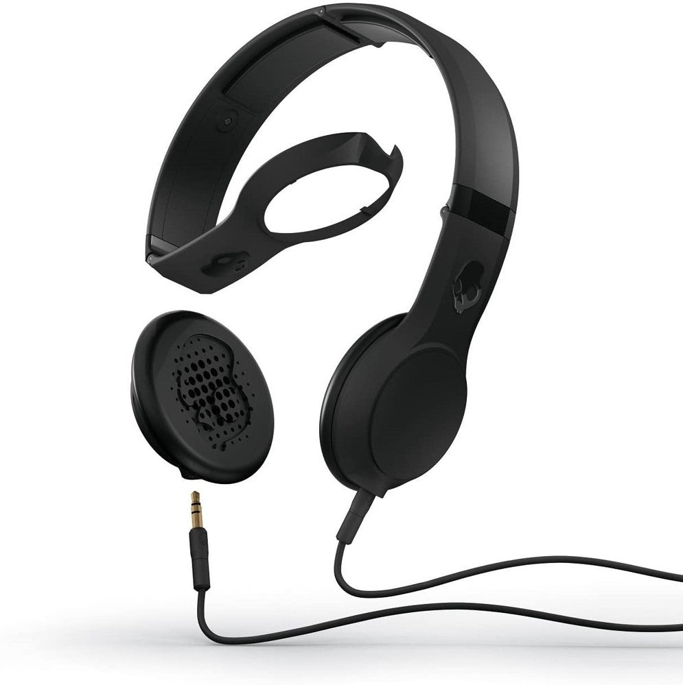 Fones de ouvido Skullcandy Cassette com microfone - Preto