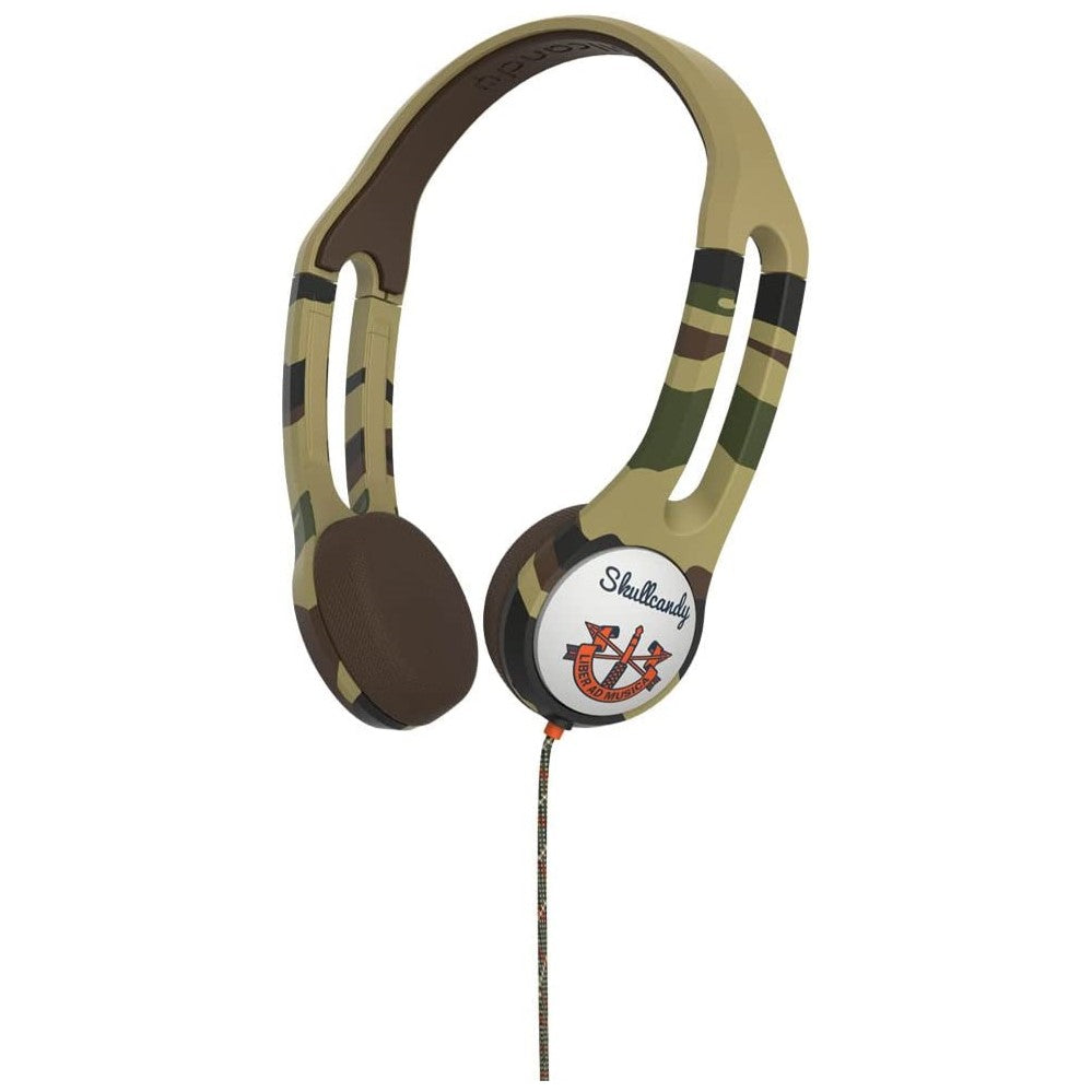 Fones de ouvido Skullcandy Icon 3 - Camuflado/Cáqui/Laranja