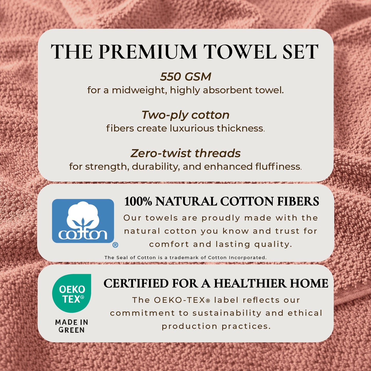 Cotton Textured Bath Towel Set - Acacia Collection