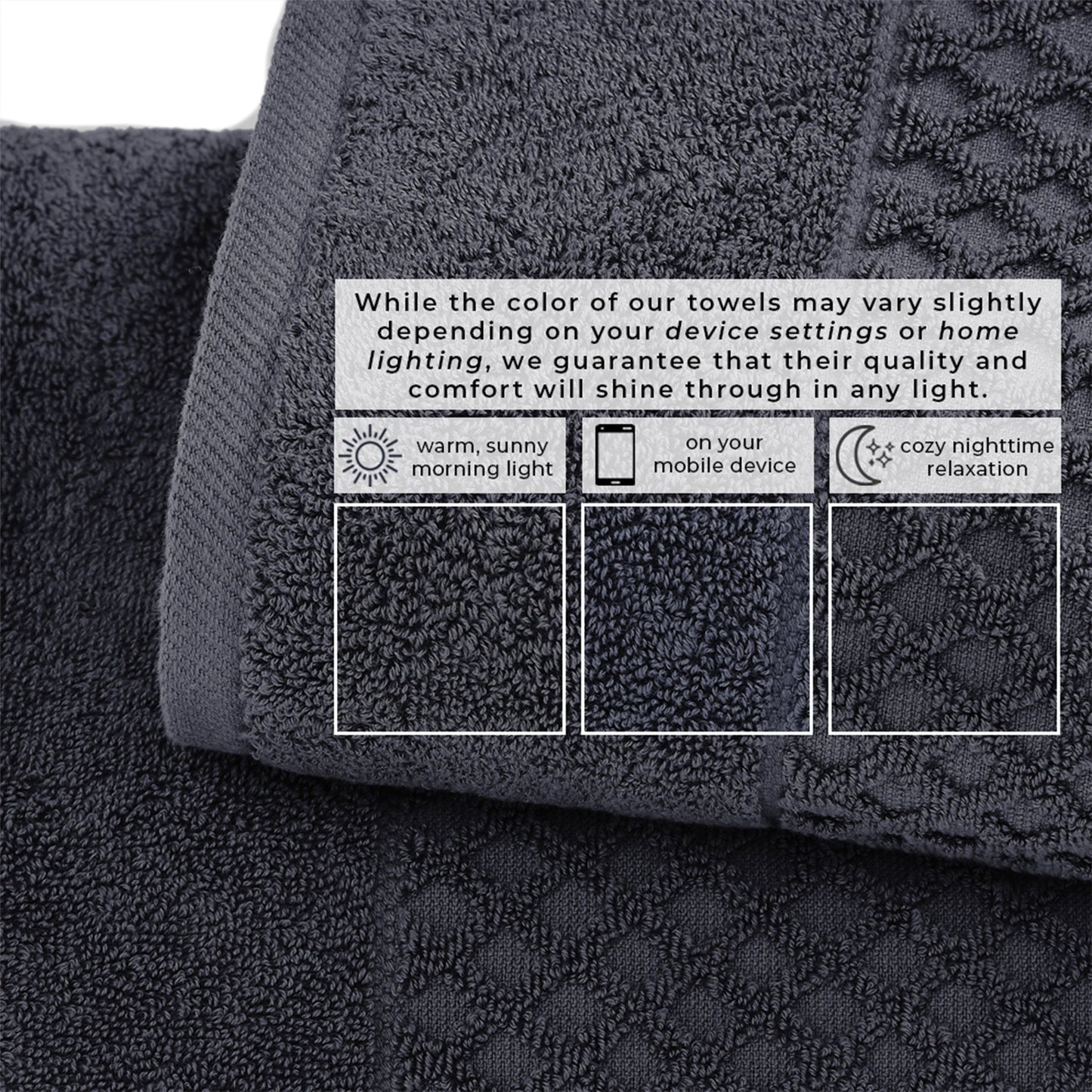 Cotton Diamond Waffle Weave Bath Towel Set - Grayson Collection