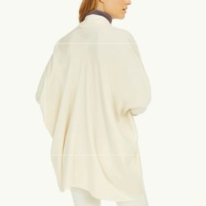 Poncho feminino Anne Klein grande com frente aberta, branco, tamanho pequeno