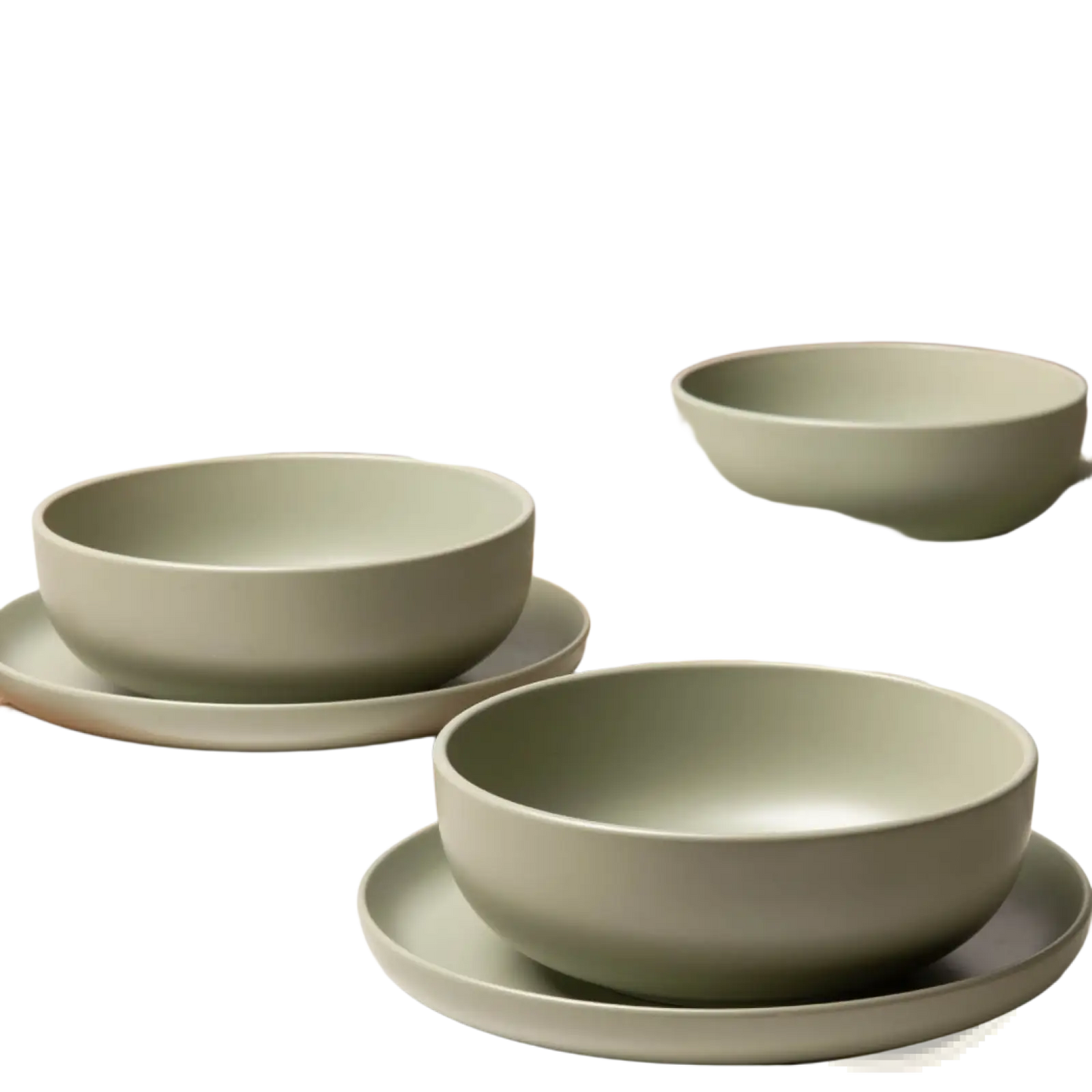 12-Piece Stoneware Dinnerware Sets With Mugs  Microwave & Dishwasher Safe  Non-Toxic Dinner Plates Bowls Set   Stackable Matte Glaze Kitchenware For 3