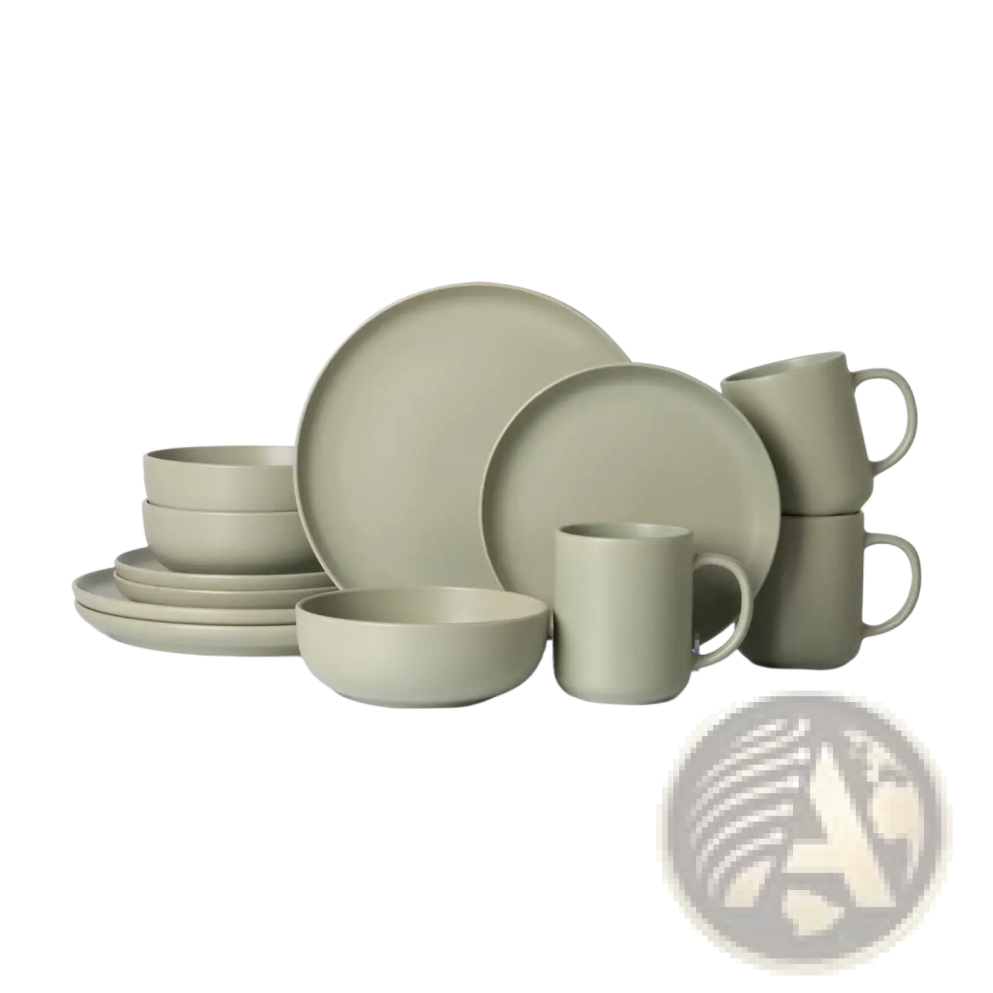 12-Piece Stoneware Dinnerware Sets With Mugs  Microwave & Dishwasher Safe  Non-Toxic Dinner Plates Bowls Set   Stackable Matte Glaze Kitchenware For 3