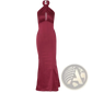 Satin Halter Neck Backless Maxi Dress
