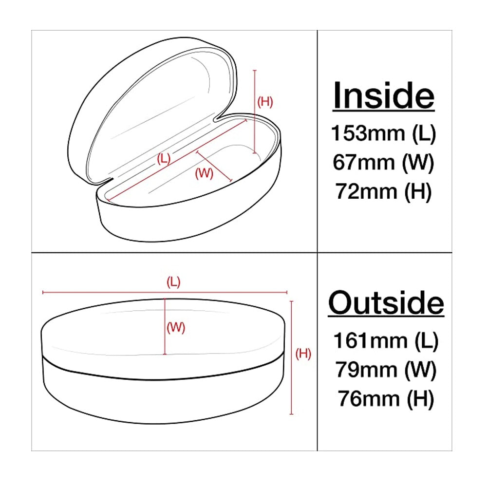 Homvare Estojo de transporte rígido extra grande para todos os óculos de sol