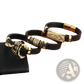 Scorpion Leather Bracelet with Gold Magnetic Clasp