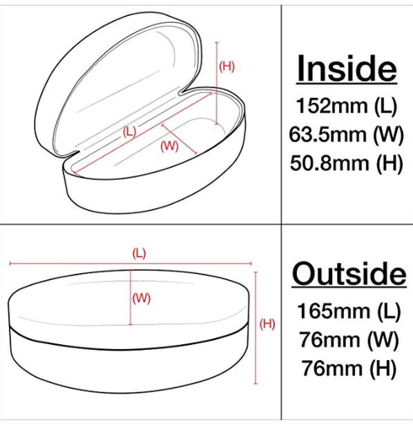 Homvare Estojo de transporte rígido extra grande para todos os óculos de sol