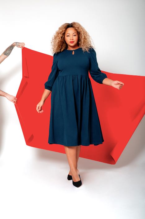 Vestido Iman Feminino Leota Azul Tamanho 2X