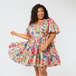 Vestido floral Alena feminino Leota marrom