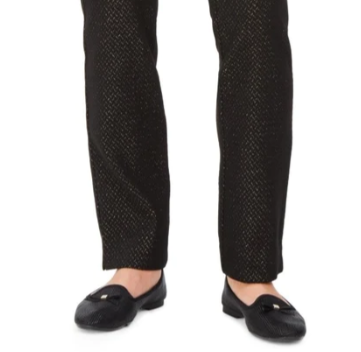 Calça feminina Charter Club Petite Pull-On Ponte-Knit preta tamanho 6 P