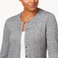 Karen Scott Cardigan Feminino com Botões Cinza Tamanho Médio