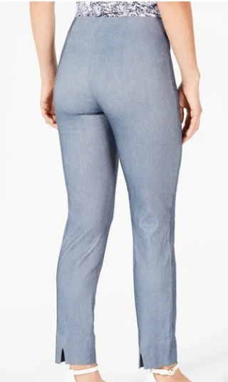 Calça skinny feminina Charter Club, azul, tamanho 10