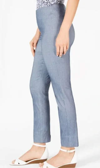 Calça skinny feminina Charter Club, azul, tamanho 10