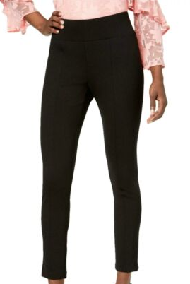 Leggings Alfani Feminina Petite Comfort-Waist Pretas Tamanho Médio