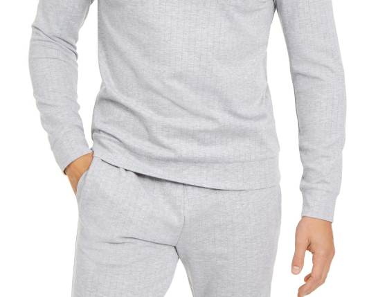 Suéter Alfani Masculino Gola Redonda Leve Mescla Cinza Tamanho P