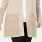 Karen Scott Cardigan feminino com frente aberta, bege, tamanho extragrande