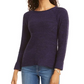 Suéter de malha mesclado feminino Style &amp; Co, roxo, pequeno, grande