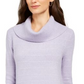 Suéter feminino de lurex com gola alta, estilo &amp; co, roxo