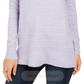 Suéter feminino de lurex com gola alta, roxo, tamanho pequeno, estilo &amp; co