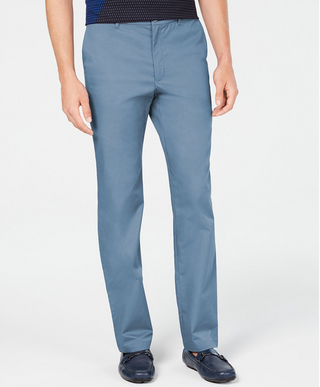 Calça Chino Alfatech Classic-Fit Masculina Alfani Azul Tamanho 32L x 30G