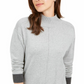 Karen Scott Suéter Feminino Erin Cotton Colorblocked Gola Simulada Cinza Tamanho Grande
