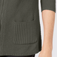 Karen Scott Cardigan Feminino Texturizado com Zíper Frontal Cinza Tamanho P