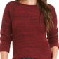 Suéter de malha mesclado feminino Style &amp; Co, vermelho, tamanho pequeno grande