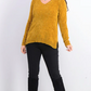 Karen Scott Suéter Feminino Gola V Chenille Amarelo Tamanho Grande