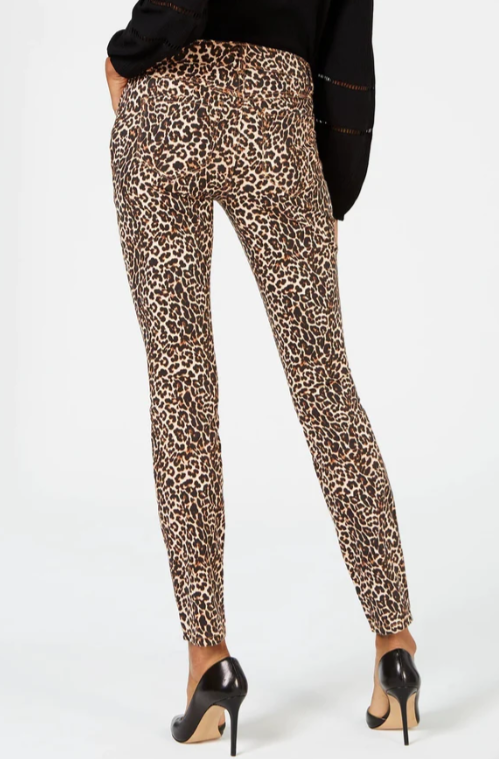 Calça jeans skinny feminina Incessential Leopard da INC International Concepts, marrom, tamanho 10