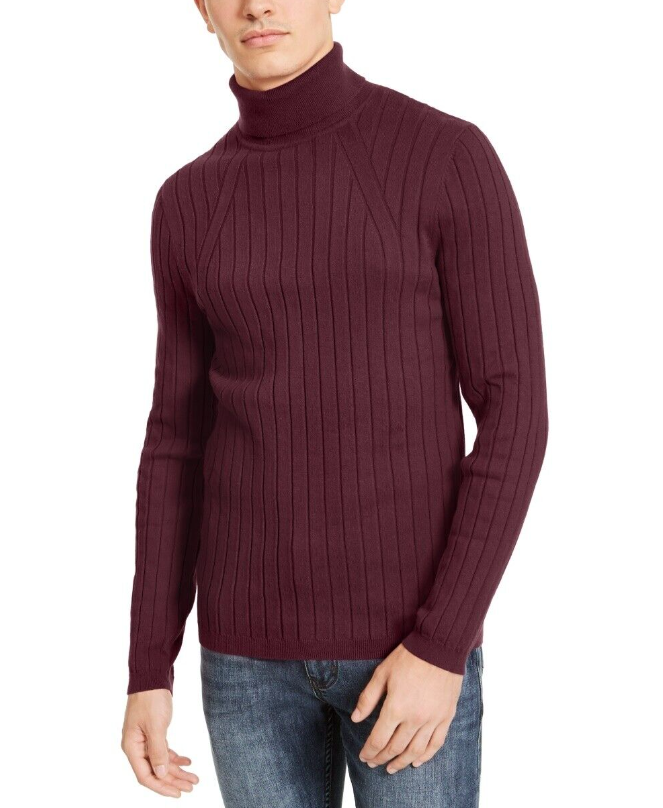 Suéter masculino Elite de gola alta INC International Concepts, vinho, tamanho XX-grande