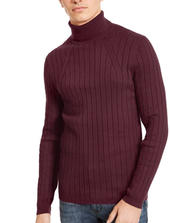 Suéter masculino Elite de gola alta INC International Concepts, vinho, tamanho XX-grande