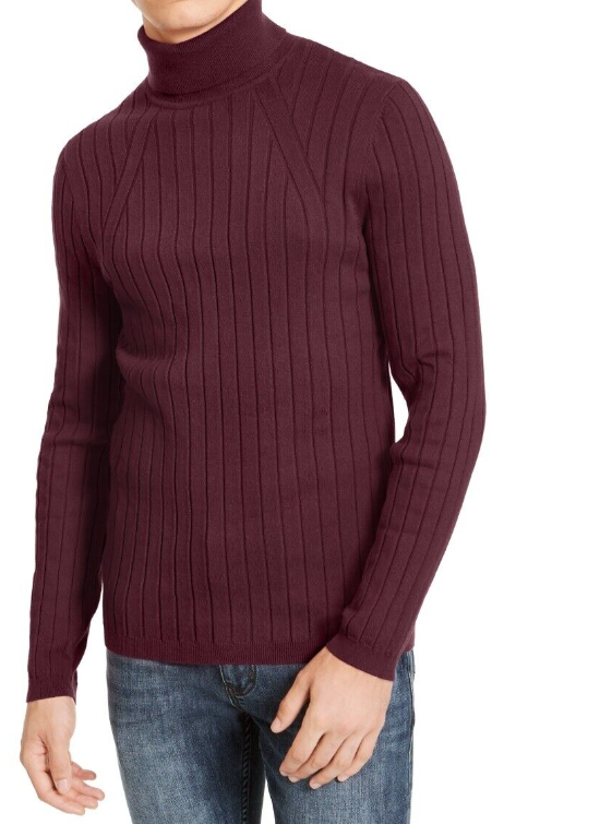 Suéter masculino Elite de gola alta INC International Concepts, vinho, tamanho XX-grande