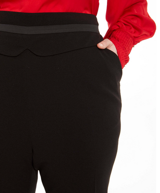 Calça de smoking feminina Calvin Klein Plus de cintura alta, preta, tamanho 16W