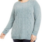 Suéter Karen Scott Feminino em Tricô de Chenille Azul Tamanho XXG