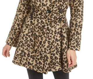 Casaco Madden Girl Juniors Drama Animal Print com saia marrom tamanho médio