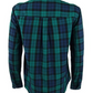 Camisa xadrez feminina Charter Club de algodão, verde, tamanho pequeno