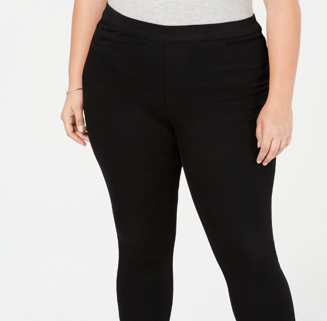 Leggings femininas plus size Style &amp; Co, pretas, tamanho 16W