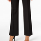 Calças femininas JM Collection Petite Tummy Control, comprimento regular e curto, pretas, tamanho 4P