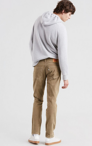 Calça Levi's 502 Taper Veludo Cotelê Masculina Bege Tamanho 29X30
