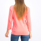 Karen Scott Top Henley de Algodão Feminino Laranja Tamanho Grande
