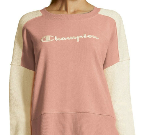Moletom Champion Heritage Cotton Mix Texture Feminino Rosa