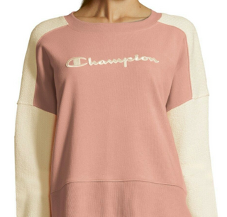 Moletom Champion Heritage Cotton Mix Texture Feminino Rosa